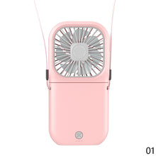 Load image into Gallery viewer, 3000mah Hanging Neck Fan USB Rechargeable Handheld Fan Adjustable Desktop Fan Air Cooler for Home Office Outdoor Travel