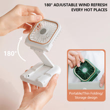 Load image into Gallery viewer, 3000mah Hanging Neck Fan USB Rechargeable Handheld Fan Adjustable Desktop Fan Air Cooler for Home Office Outdoor Travel