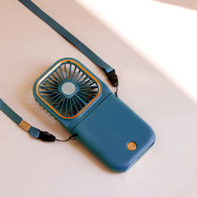 Load image into Gallery viewer, 3000mah Hanging Neck Fan USB Rechargeable Handheld Fan Adjustable Desktop Fan Air Cooler for Home Office Outdoor Travel