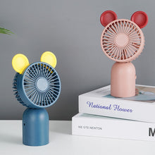 Load image into Gallery viewer, Cute 3 Speeds Adujustable Handheld Mini Fan Portable Desktop USB Charging Fan Summer Cooling Fan for Home Outdoor