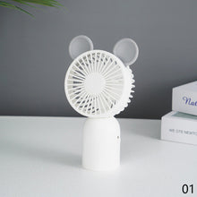 Load image into Gallery viewer, Cute 3 Speeds Adujustable Handheld Mini Fan Portable Desktop USB Charging Fan Summer Cooling Fan for Home Outdoor