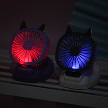 Load image into Gallery viewer, Portable Kids Wrist Fan Mini Watch Fan Ventilator LED Light Rechargeable Cute Cat Air Cooling Sports Fans Children Gift