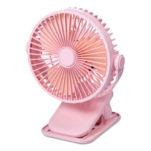 Load image into Gallery viewer, 2000mah Clip Fan Rechargeable Silent 3 Blades Baby Stroller Fans Portable Air Cooling 3 Speeds Desk USB Fan