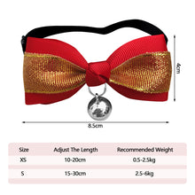 Load image into Gallery viewer, Lovely Pet Cat Collar With Bell Bow Cat Dog Collar Neck Strap Adjustable Buckle Kitten Puppy Pet Animal Accessories