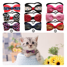 Load image into Gallery viewer, Lovely Pet Cat Collar With Bell Bow Cat Dog Collar Neck Strap Adjustable Buckle Kitten Puppy Pet Animal Accessories