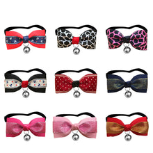 Load image into Gallery viewer, Lovely Pet Cat Collar With Bell Bow Cat Dog Collar Neck Strap Adjustable Buckle Kitten Puppy Pet Animal Accessories