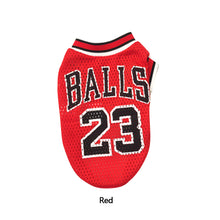 Load image into Gallery viewer, Summer Breathable Puppy Hoodie Clothing Cat T-Shirt Small Sport Shirt Basketball PetMesh Vest Pet Clothes XS-XXL