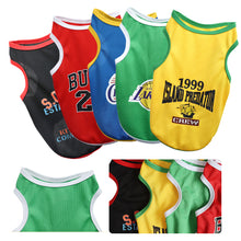 Load image into Gallery viewer, Summer Breathable Pet Mesh Vest Basketball Jersey Basketball Team Print Puppy Dog Hoodie Clothing Cat T-Shirt Sport Shirt Quick-drying Pet Clothes XS-XL