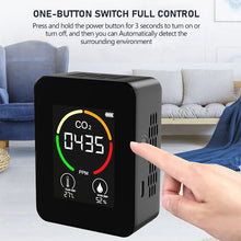 Load image into Gallery viewer, 3 IN 1 CO2 Meter CO2 Detector Multifunctional Thermohygrometer Home Intelligent Gas Analyzer Household Digital Air Pollution Monitor Infrared Sensors