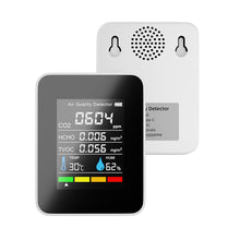 Load image into Gallery viewer, 5 IN 1 CO2 Meter CO2 Detector Multifunctional Thermohygrometer Home Intelligent Gas Analyzer Household Digital Air Pollution Monitor TVOC HCHO