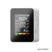 Load image into Gallery viewer, 5 IN 1 CO2 Meter CO2 Detector Multifunctional Thermohygrometer Home Intelligent Gas Analyzer Household Digital Air Pollution Monitor TVOC HCHO