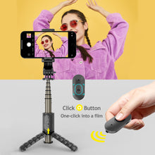 Load image into Gallery viewer, 3 in 1 Mini Foldable Tripod Bluetooth Selfie Stick For Android IOS Wireless Remote Shutter Extendable Mobile Phone Holder