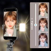 Load image into Gallery viewer, 3 in 1 Mini Fill Light Lamp Foldable Tripod Bluetooth Selfie Stick Wireless Remote Shutter Mobile Phone Holder For Android IOS