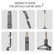 Load image into Gallery viewer, 3 in 1 Mini Fill Light Lamp Foldable Tripod Bluetooth Selfie Stick Wireless Remote Shutter Mobile Phone Holder For Android IOS