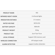 Load image into Gallery viewer, X6D 1080P Mini WIFI Camera 4K HD Camcorder Remote Monitor Wireless Home Infrared Night Vision Security Monitoring
