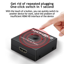Load image into Gallery viewer, 4K 60Hz HD 1080P HDCP Splitter HDMI-Compatible Switch Switcher 1X2 Split Amplifier Dual Display For DVD For PS3 HDTV 1 in 2 Out