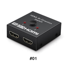 Load image into Gallery viewer, 4K 60Hz HD 1080P HDCP Splitter HDMI-Compatible Switch Switcher 1X2 Split Amplifier Dual Display For DVD For PS3 HDTV 1 in 2 Out