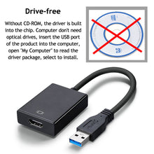 Load image into Gallery viewer, 1080P 60HZ HD USB 3.0 to HDMI-compatible Audio Video Adapter Converter For Windows 7/8/10 PC Laptop Projector