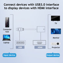 Load image into Gallery viewer, 1080P 60HZ HD USB 3.0 to HDMI-compatible Audio Video Adapter Converter For Windows 7/8/10 PC Laptop Projector