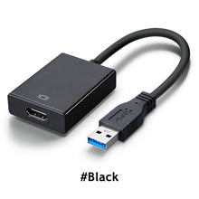 Load image into Gallery viewer, 1080P 60HZ HD USB 3.0 to HDMI-compatible Audio Video Adapter Converter For Windows 7/8/10 PC Laptop Projector
