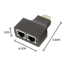 Load image into Gallery viewer, 1080P HDMI-Compatible Extender Cat5e Cat 6 Ethernet Signal RJ45 Lan Converter 3D HDMI-Compatible Transmitter Receiver TX RX 30M