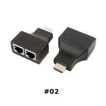 Load image into Gallery viewer, 1080P HDMI-Compatible Extender Cat5e Cat 6 Ethernet Signal RJ45 Lan Converter 3D HDMI-Compatible Transmitter Receiver TX RX 30M