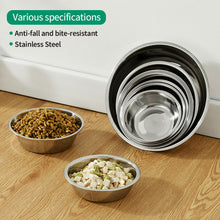 Load image into Gallery viewer, 9 Size Large Capacity Stainless Steel Dog Bowl For Dish Water Dog Food Bowl Pet Puppy Cat Bowl Feeder Feeding Durable Pet Supplies