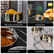 Load image into Gallery viewer, 10-20CM Ordinary Stainless Steel Pet Food Bowl Cage Hanging Dog Basin Feeder Large Capacity Fixed Metal Feeding Bowl Cat Drinking Bowl Outdoor Soup Dish
