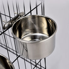 Load image into Gallery viewer, 10-20CM Ordinary Stainless Steel Pet Food Bowl Cage Hanging Dog Basin Feeder Large Capacity Fixed Metal Feeding Bowl Cat Drinking Bowl Outdoor Soup Dish