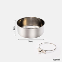 Load image into Gallery viewer, 10-20CM Ordinary Stainless Steel Pet Food Bowl Cage Hanging Dog Basin Feeder Large Capacity Fixed Metal Feeding Bowl Cat Drinking Bowl Outdoor Soup Dish