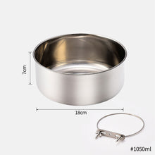 Load image into Gallery viewer, 10-20CM Ordinary Stainless Steel Pet Food Bowl Cage Hanging Dog Basin Feeder Large Capacity Fixed Metal Feeding Bowl Cat Drinking Bowl Outdoor Soup Dish