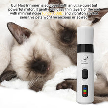 Load image into Gallery viewer, Electric Dog Nail Clippers Rechargeable USB Charging Electric Pet Nail Grinder for Small Medium Large Dogs Cats, Painless Paws Grooming Trimming