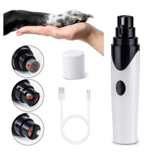 Load image into Gallery viewer, Electric Dog Nail Clippers Rechargeable USB Charging Electric Pet Nail Grinder for Small Medium Large Dogs Cats, Painless Paws Grooming Trimming