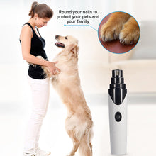 Load image into Gallery viewer, Electric Dog Nail Clippers Rechargeable USB Charging Electric Pet Nail Grinder for Small Medium Large Dogs Cats, Painless Paws Grooming Trimming