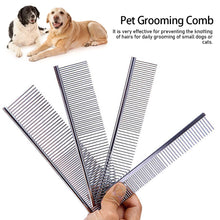 Load image into Gallery viewer, Colorful Dog Comb Long Thick Hair Fur Removal Brush Stainless Steel Lightweight Pet Beauty Grooming Tool