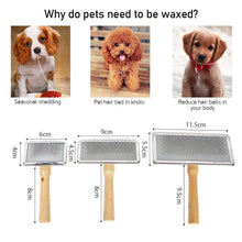 Load image into Gallery viewer, Dog Hair Remover Combs Pet Cat Hair Shedding Brush Wood Handle Puppy Dog Grooming Comb Long Hair Cats Dogs Cleaning Supplies