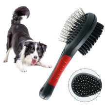Load image into Gallery viewer, Double Faced Pet Dog Comb Hair Remover for Dogs and Cats Pet Grooming Comb Automatic Cats Hair Brush Pet Supplies