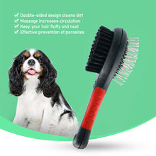 Load image into Gallery viewer, Double Faced Pet Dog Comb Hair Remover for Dogs and Cats Pet Grooming Comb Automatic Cats Hair Brush Pet Supplies