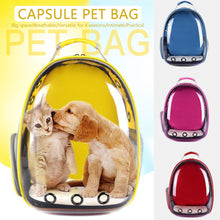 Load image into Gallery viewer, Portable Astronaut Window Backpack Transparent Large Capacity Pet Carrier Breathable Carrying Travel Bag Space Capsule Shoulder Bag Outdoor Backpacks for Puppy Pet Cat Dog