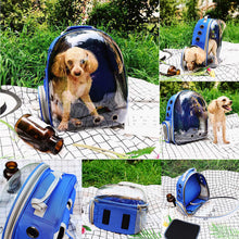 Load image into Gallery viewer, Portable Astronaut Window Backpack Transparent Large Capacity Pet Carrier Breathable Carrying Travel Bag Space Capsule Shoulder Bag Outdoor Backpacks for Puppy Pet Cat Dog