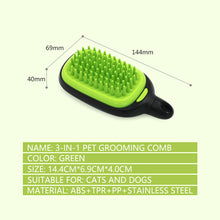Load image into Gallery viewer, 3 in 1 Dog Grooming Kit Pet Hair Remover Self Cleaning Pet Brush Deshedding Bathing Comb Detachable Pet Slicker Bristle Pin Hair Brush For Cat Massage