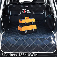 Load image into Gallery viewer, Waterproof Rear Back Mat Detachable Oxford Cloth Hammock Cushion Protector Dog Car Seat Mat Trunk Cover With Pocket Safety Belt Pet Carrier Traval Supplies