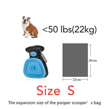 Load image into Gallery viewer, Foldable Dog Pooper Scooper Poop Dispenser Bag Pet Waste Picker Dog Walking Portable Stool Picking Garbage Bag Pet Shit Shovel Supplies Dog Excreta Cleaning Tools