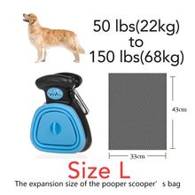 Load image into Gallery viewer, Foldable Dog Pooper Scooper Poop Dispenser Bag Pet Waste Picker Dog Walking Portable Stool Picking Garbage Bag Pet Shit Shovel Supplies Dog Excreta Cleaning Tools