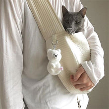 Load image into Gallery viewer, Pet Outdoor Travel Handbag Puppy One-shoulder Bag Cat Backpack Single Shoulder Strap Bag Kitten Comfortable Tote Pets breathable Bag Handmade Pet Supplies