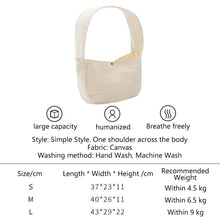 Load image into Gallery viewer, Pet Outdoor Travel Handbag Puppy One-shoulder Bag Cat Backpack Single Shoulder Strap Bag Kitten Comfortable Tote Pets breathable Bag Handmade Pet Supplies