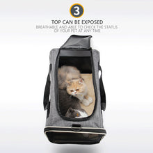 Load image into Gallery viewer, Breathable Pet Carrier Bag Portable Cat Travel Backpack Foldable Transport Dog Carrier with Mesh Window Top Opening Removable Mat Outdoor Shoulder Bag Cat Handbag Pet Supplies