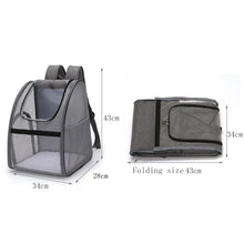 Load image into Gallery viewer, Portable Pet Cat Carrier Large Capacity Backpack Breathable Mesh Heat Dissipation Bag Folding Pet Chest Dog Carrying Bags Big Space Outdoor Travel Pet Supplies