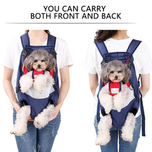 Load image into Gallery viewer, Pet Backpack Carrier Mesh Breathable Bag Cat Backpack Outdoor Travel Puppy Carring Bags Anilmal Transport Carriers for Small and Medium Dogs Bulldog Pets Supplies