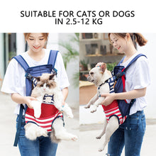 Load image into Gallery viewer, Pet Backpack Carrier Mesh Breathable Bag Cat Backpack Outdoor Travel Puppy Carring Bags Anilmal Transport Carriers for Small and Medium Dogs Bulldog Pets Supplies